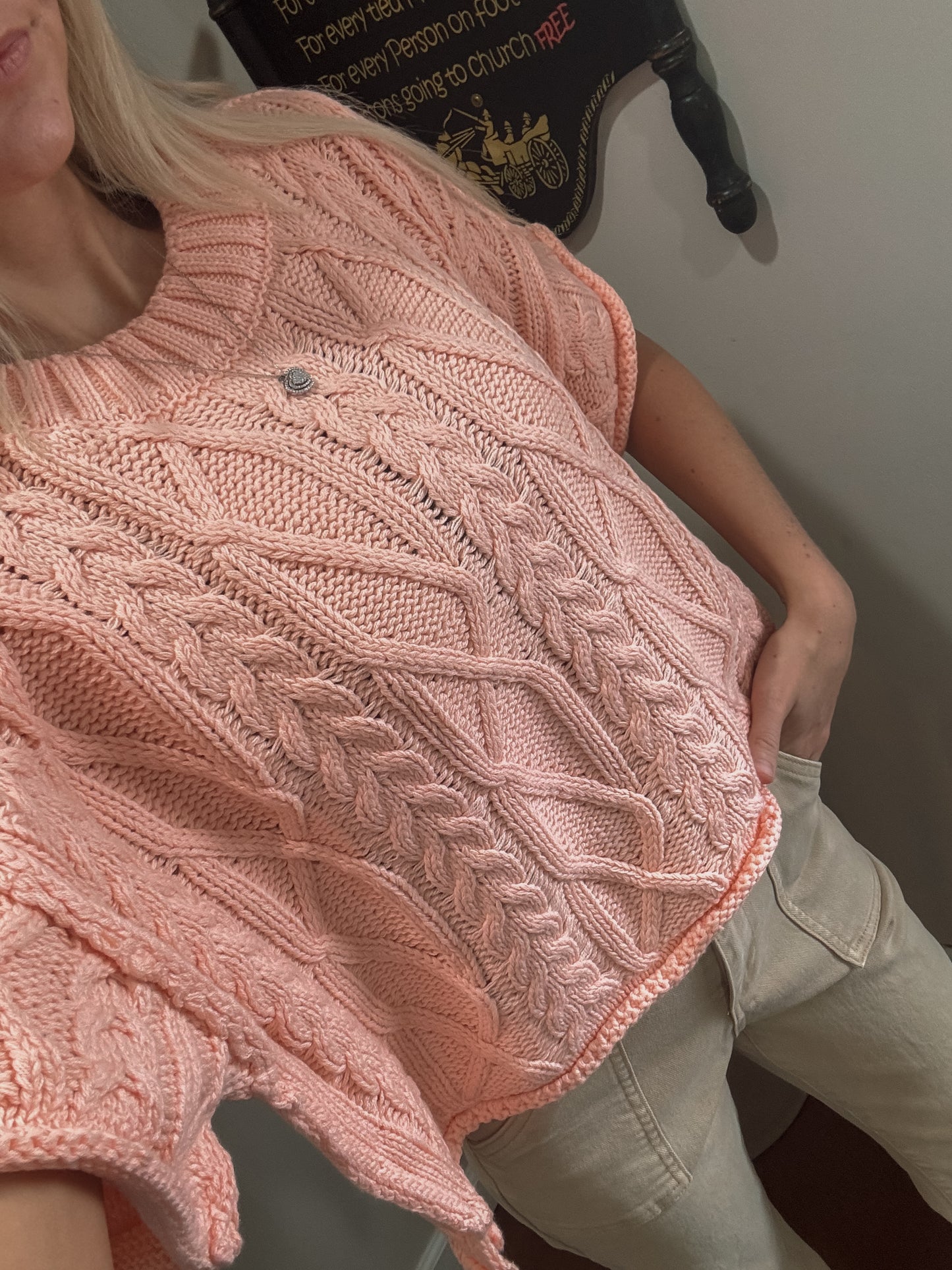 Peach sweater top