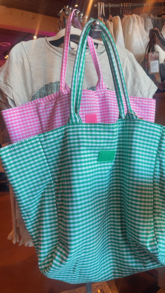 LEE gingham tote