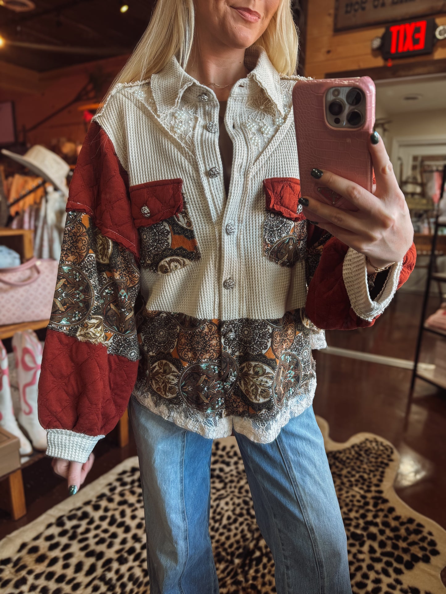 Classy pearl button up