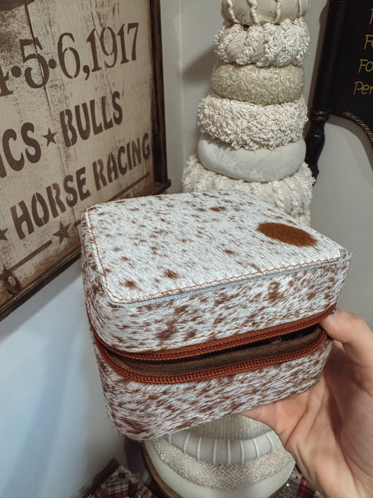 Cowhide jewelry box