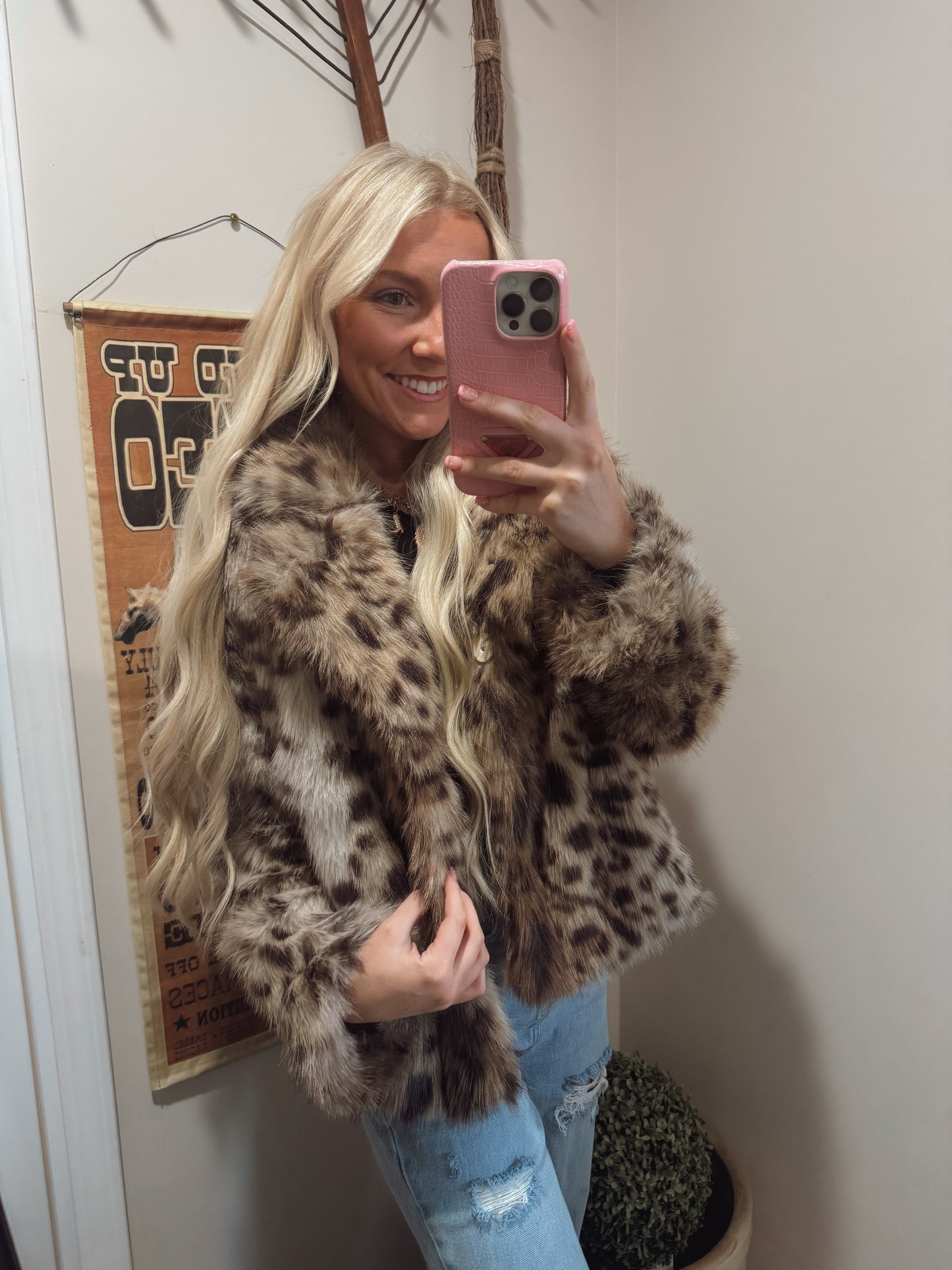 Cheetah fur coat