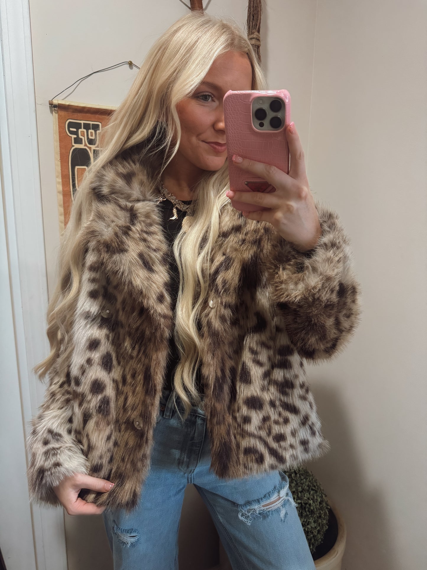 Cheetah fur coat