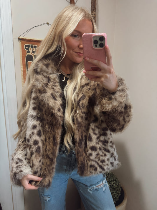 Cheetah fur coat