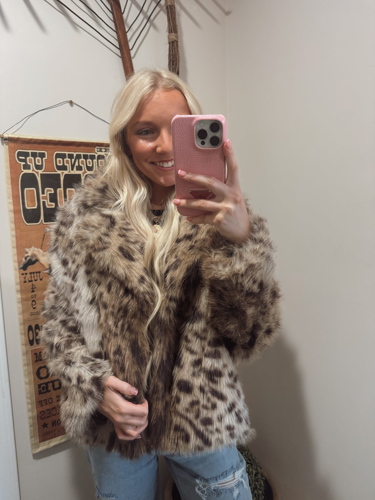 Cheetah fur coat