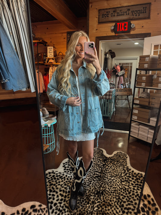 Oversized denim jacket