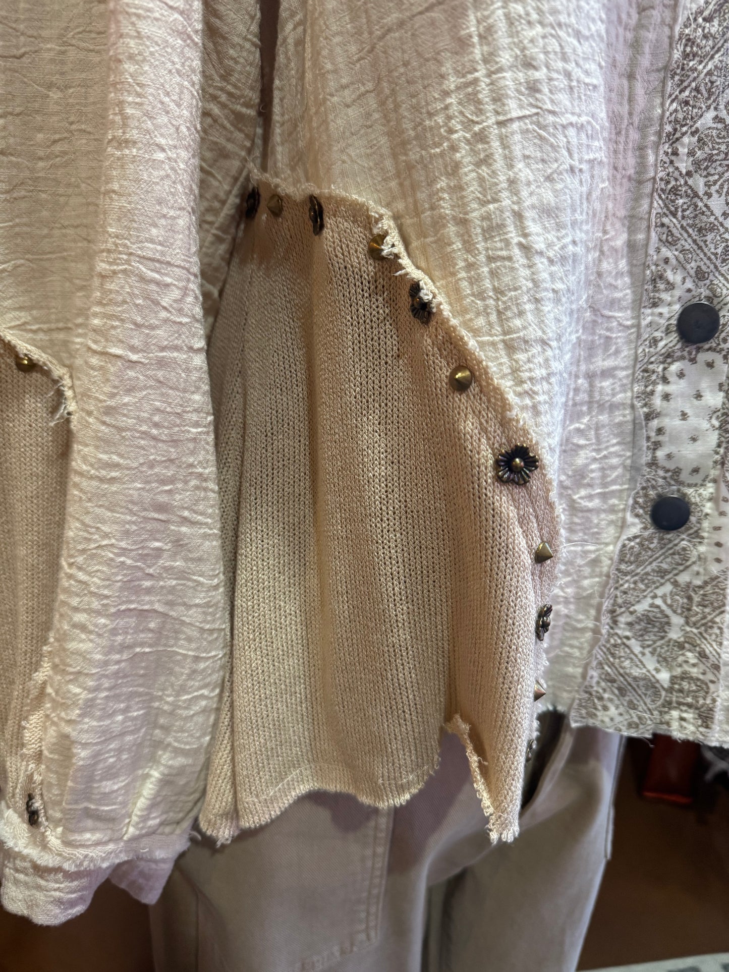 Paisley ruffle button up