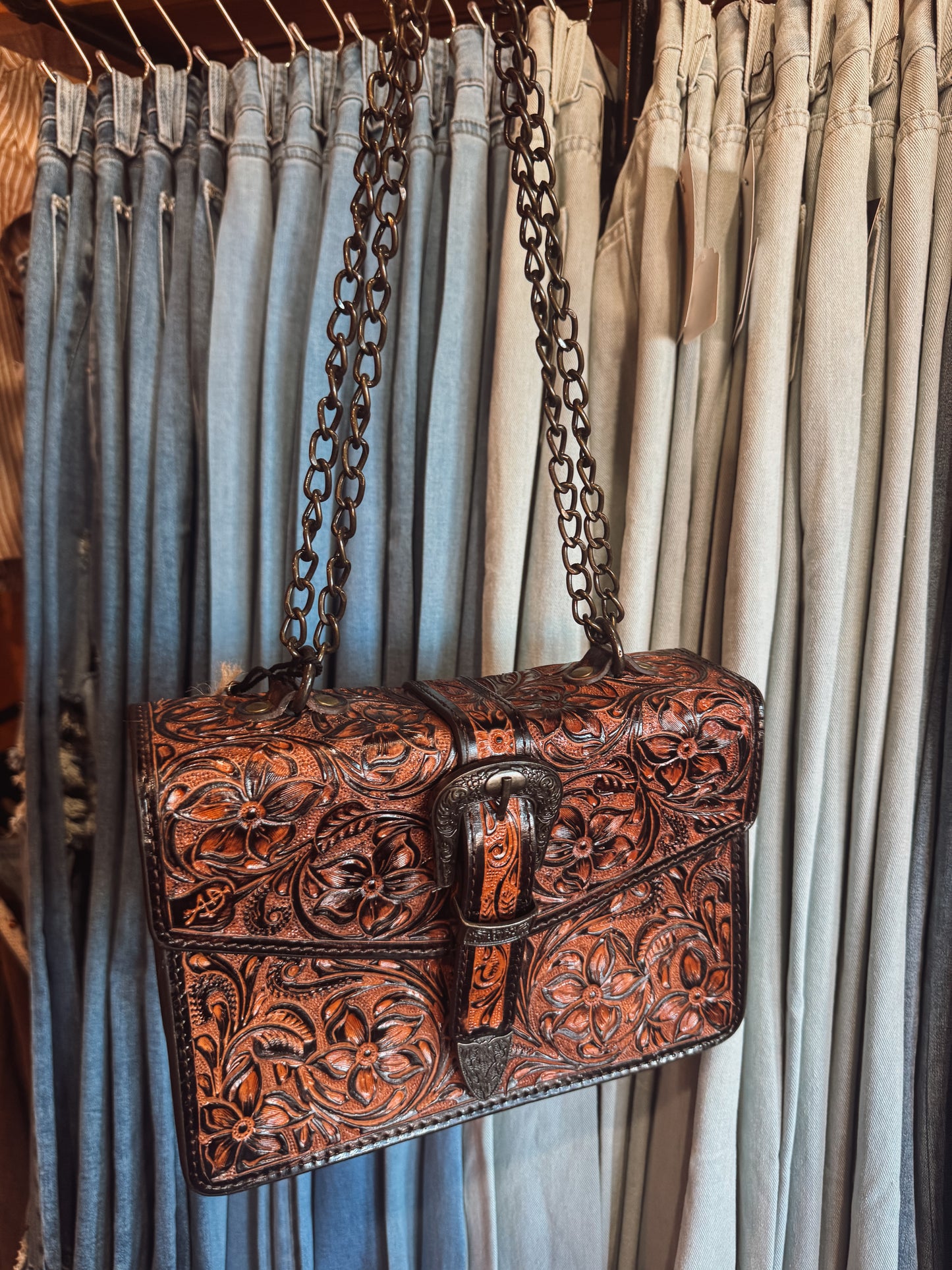 Smoke show leather bag