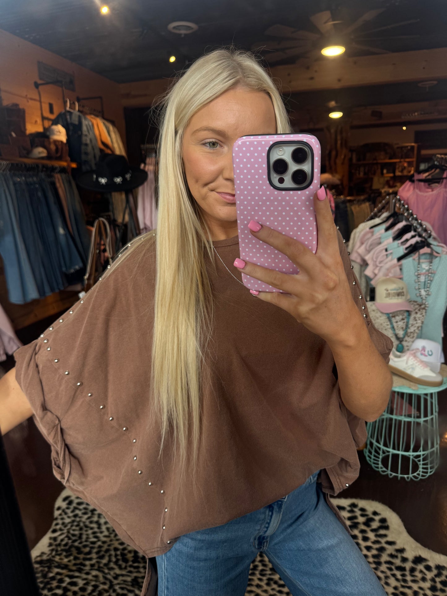 Studded oversized tee