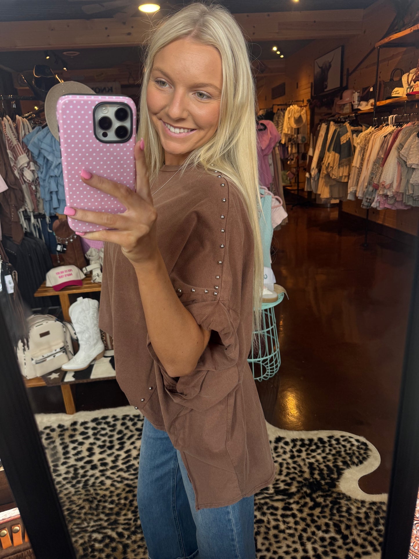 Studded oversized tee